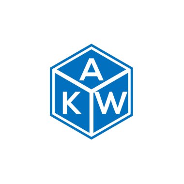 Siyah arka planda MobileAKW harf logosu tasarımı. Namı diğer yaratıcı harflerin baş harfleri logo konsepti. AKW harf tasarımı.