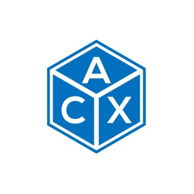 Siyah arkaplanda ACX harf logosu tasarımı. ACX yaratıcı harflerin baş harfleri logo kavramı. ACX harf tasarımı.