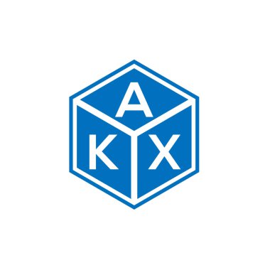 Siyah arkaplanda AKX harf logosu tasarımı. AKX yaratıcı harflerin baş harfleri logo kavramı. AKX harf tasarımı.