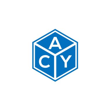 Siyah arka planda ACY harf logosu tasarımı. ACY yaratıcı harflerin baş harfleri logo kavramı. ACY harf tasarımı.