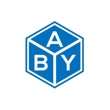 ABY harf logo tasarımı siyah arka planda. ABY yaratıcı harflerin baş harfleri logo kavramı. ABY harf tasarımı.