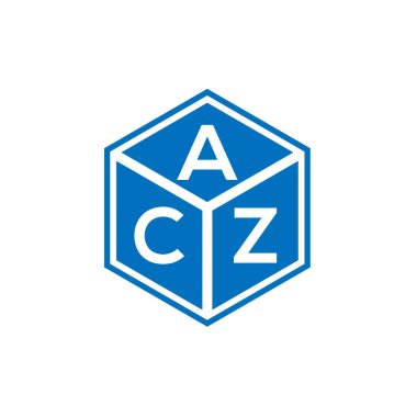 Siyah arkaplanda ACZ harf logosu tasarımı. ACZ yaratıcı harflerin baş harfleri logo kavramı. ACZ harf tasarımı.