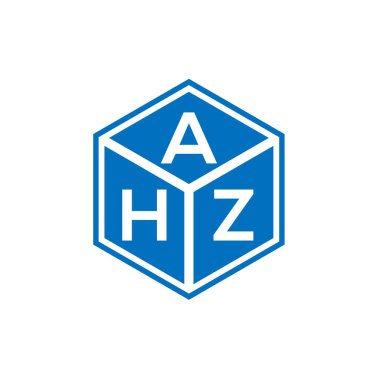 Siyah arkaplanda AHZ harf logosu tasarımı. AHZ yaratıcı harflerin baş harfleri logo kavramı. AHZ harf tasarımı.