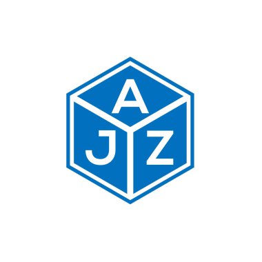 Siyah arkaplanda AJZ harf logosu tasarımı. AJZ yaratıcı harflerin baş harfleri logo kavramı. AJZ harf tasarımı.