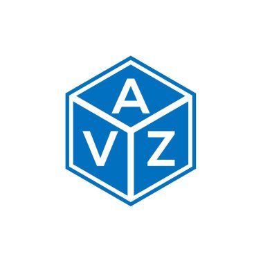 Siyah arkaplanda AVZ harf logosu tasarımı. AVZ yaratıcı harflerin baş harfleri logo kavramı. AVZ harf tasarımı.