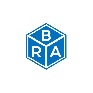 Siyah arka planda BRA harf logosu tasarımı. BRA yaratıcı harf logosu konsepti. BRA harf tasarımı.