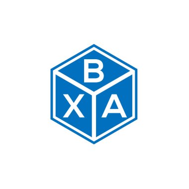 Siyah arka planda BXA harf logosu tasarımı. BXA yaratıcı harf logosu konsepti. BXA harf tasarımı.