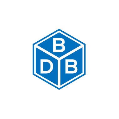 Siyah arka planda BDB harfi logo tasarımı. BDB yaratıcı harflerin baş harfleri logo kavramı. BDB harf tasarımı.