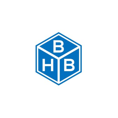 Siyah arkaplanda BHB harf logosu tasarımı. BHB yaratıcı harflerin baş harfleri logo kavramı. BHB harf tasarımı.