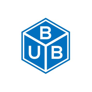 Siyah arka planda BUB harfi logo tasarımı. BUB yaratıcı harflerin baş harfleri logo kavramı. BUB harf tasarımı.