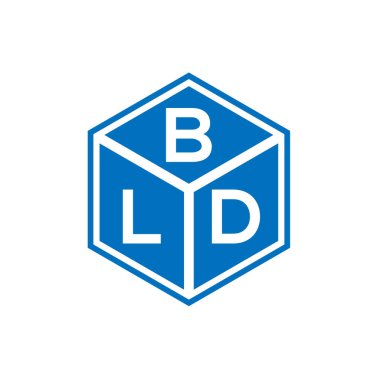 Siyah arkaplanda BLD harf logosu tasarımı. BLD yaratıcı harflerin baş harfleri logo konsepti. BLD harf tasarımı.
