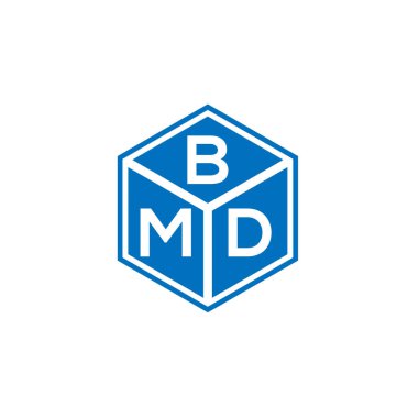 Siyah arka planda BMD harf logosu tasarımı. BMD yaratıcı harflerin baş harfleri logo kavramı. BMD harf tasarımı.