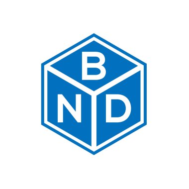 Siyah arka planda BND harf logosu tasarımı. BND yaratıcı harflerin baş harfleri logo kavramı. BND harf tasarımı.