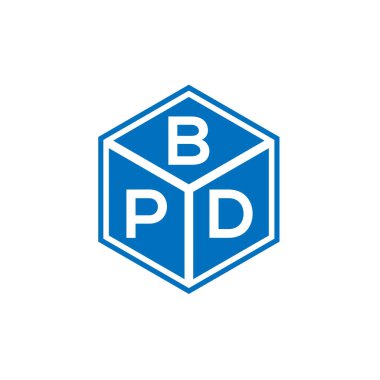 Siyah arka planda BPD mektup logosu tasarımı. BPD yaratıcı harfler logosu konsepti. BPD harf tasarımı.