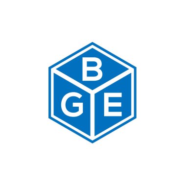 Siyah arka planda BGE harfi logo tasarımı. BGE yaratıcı harflerin baş harfleri logo kavramı. BGE harf tasarımı.