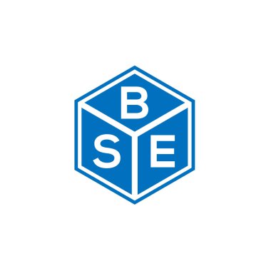 Siyah arka planda BSE harfi logo tasarımı. BSE yaratıcı harflerin baş harfleri logo kavramı. BSE harf tasarımı.