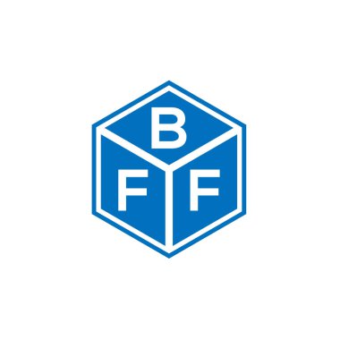 Siyah arka planda en iyi arkadaş logosu tasarımı. BFF yaratıcı harf logosu konsepti. En iyi harf tasarımı.