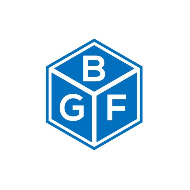 Siyah arka planda BGF harf logosu tasarımı. BGF yaratıcı harf logosu konsepti. BGF harf tasarımı.