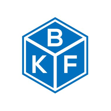 Siyah arka planda BKF harf logosu tasarımı. BKF yaratıcı harflerin baş harfleri logo kavramı. BKF harf tasarımı.