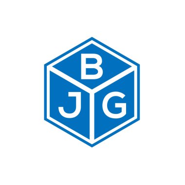 Siyah arka planda BJG harf logosu tasarımı. BJG yaratıcı harflerin baş harfleri logo kavramı. BJG harf tasarımı.