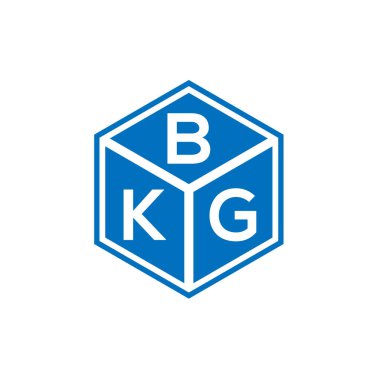 Siyah arkaplanda BKG harf logosu tasarımı. BKG yaratıcı harflerin baş harfleri logo kavramı. BKG harf tasarımı.