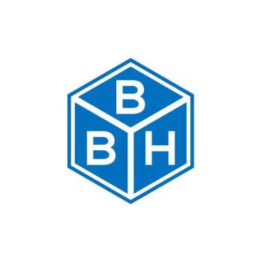 Siyah arka planda BBH harf logosu tasarımı. BBH yaratıcı harflerin baş harfleri logo kavramı. BBH harf tasarımı.