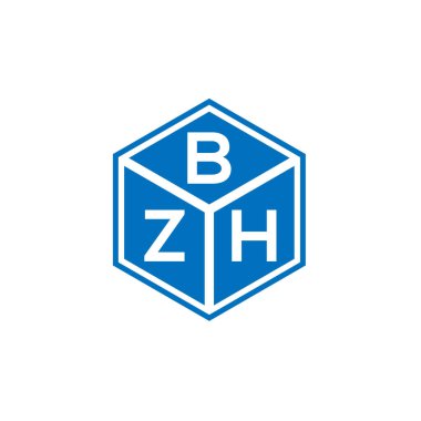Siyah arkaplanda BZH harf logosu tasarımı. BZH yaratıcı harflerin baş harfleri logo kavramı. BZH harf tasarımı.