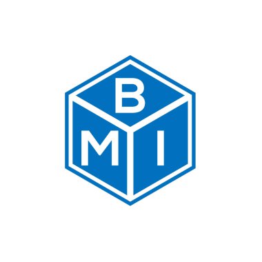 Siyah arka planda BMI harf logosu tasarımı. BMI yaratıcı harf logosu konsepti. BMI harf tasarımı.