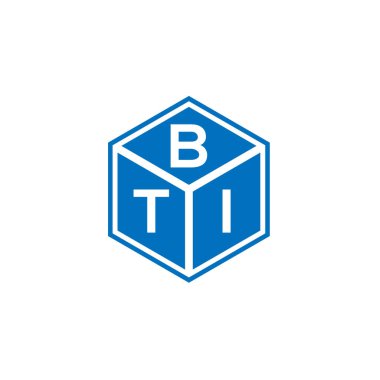 Siyah arka planda BTI harf logosu tasarımı. BTI yaratıcı harflerin baş harfleri logo kavramı. BTI harf tasarımı.