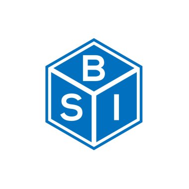 Siyah arkaplanda BSI harfi logo tasarımı. BSI yaratıcı harflerin baş harfleri logo kavramı. BSI harf tasarımı.