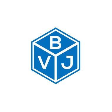 Siyah arka planda BVJ harf logosu tasarımı. BVJ yaratıcı harflerin baş harfleri logo kavramı. BVJ harf tasarımı.