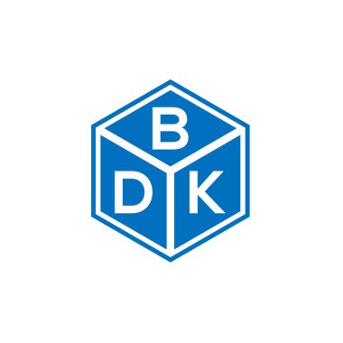 Siyah arka planda BDK harf logosu tasarımı. BDK yaratıcı harflerin baş harfleri logo kavramı. BDK harf tasarımı.