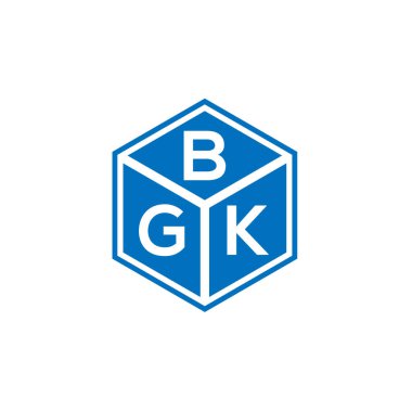 Siyah arkaplanda BGK harf logosu tasarımı. BGK yaratıcı harflerin baş harfleri logo kavramı. BGK harf tasarımı.