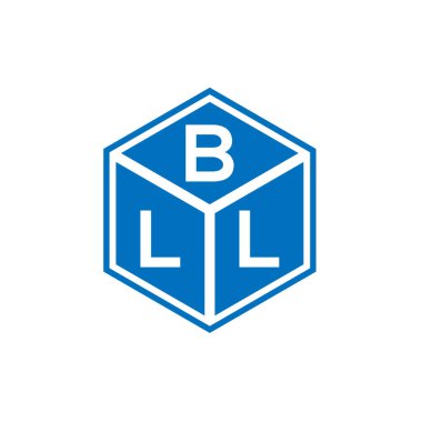 Siyah arkaplanda BLL harf logosu tasarımı. BLL yaratıcı harfler logosu konsepti. BLL harf tasarımı.