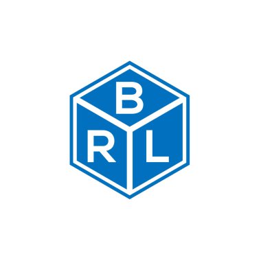 Siyah arka planda BRL harf logosu tasarımı. BRL yaratıcı harflerin baş harfleri logo kavramı. BRL harf tasarımı.