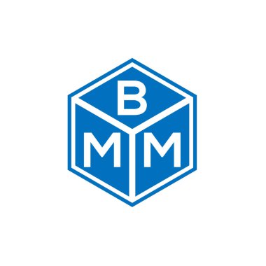 Siyah arka planda BMM harf logosu tasarımı. BMM yaratıcı harflerin baş harfleri logo kavramı. BMM harf tasarımı.