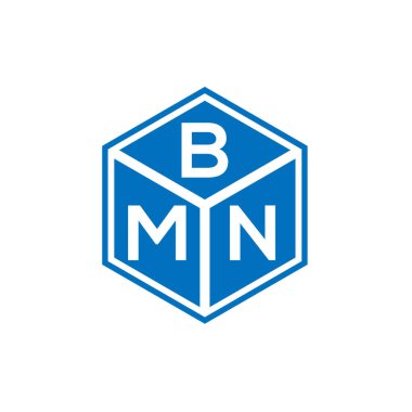 Siyah arka planda BMN harf logosu tasarımı. BMN yaratıcı harflerin baş harfleri logo kavramı. BMN harf tasarımı.