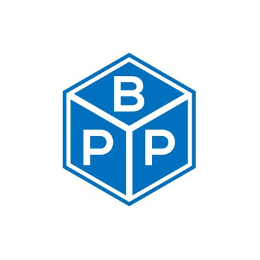 Siyah arkaplanda BPP harf logosu tasarımı. BPP yaratıcı harflerin baş harfleri logo kavramı. BPP harf tasarımı.