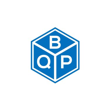 Siyah arkaplanda BQP harf logosu tasarımı. BQP yaratıcı harflerin baş harfleri logo kavramı. BQP harf tasarımı.