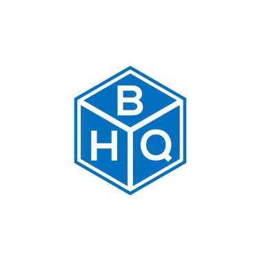 Siyah arka planda BHQ harf logosu tasarımı. BHQ yaratıcı harflerin baş harfleri logo kavramı. BHQ harf tasarımı.