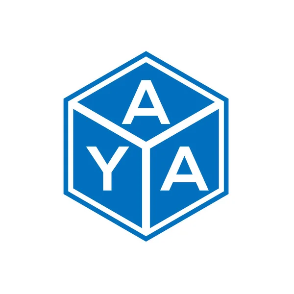 Aya Σχέδιο Λογότυπο Γράμμα Μαύρο Φόντο Aya Δημιουργικό Πρωτότυπο Γράμμα — Διανυσματικό Αρχείο
