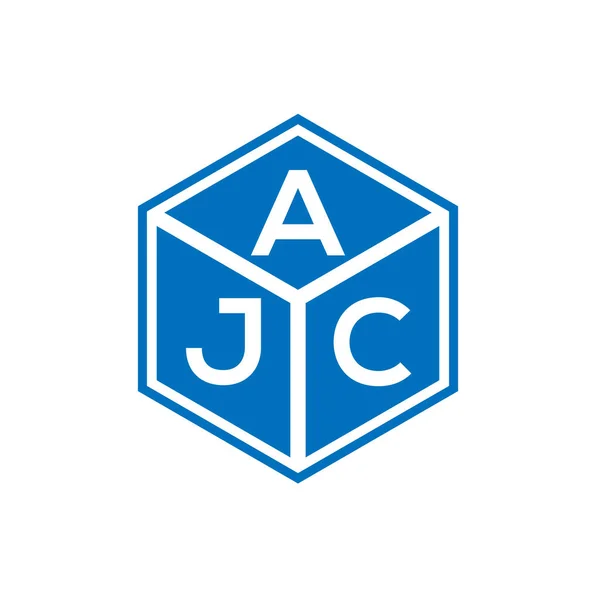 Σχεδιασμός Λογότυπου Γραμμάτων Ajc Μαύρο Φόντο Δημιουργικά Αρχικά Ajc Έννοια — Διανυσματικό Αρχείο