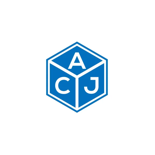 Σχεδιασμός Λογότυπου Γράμματος Acj Μαύρο Φόντο Δημιουργικά Αρχικά Acj Έννοια — Διανυσματικό Αρχείο