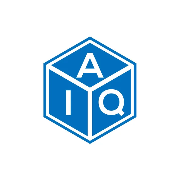 Diseño Del Logotipo Letra Aiq Sobre Fondo Negro Aiq Iniciales — Vector de stock