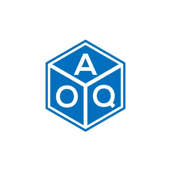 Aoq Letter Logo Design Svart Bakgrund Aoq Kreativa Initialer Brev — Stock vektor