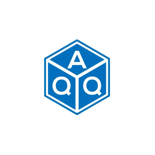 Aqq Brev Logotyp Design Svart Bakgrund Aqq Kreativa Initialer Brev — Stock vektor