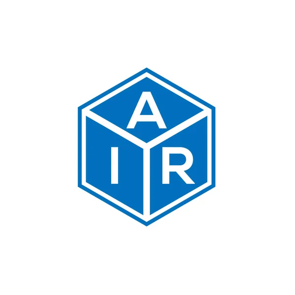 Diseño Del Logo Letra Air Sobre Fondo Negro Air Iniciales — Vector de stock