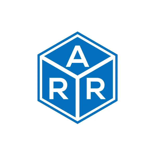 Arr Design Logotipo Carta Fundo Preto Arr Iniciais Criativas Conceito —  Vetores de Stock