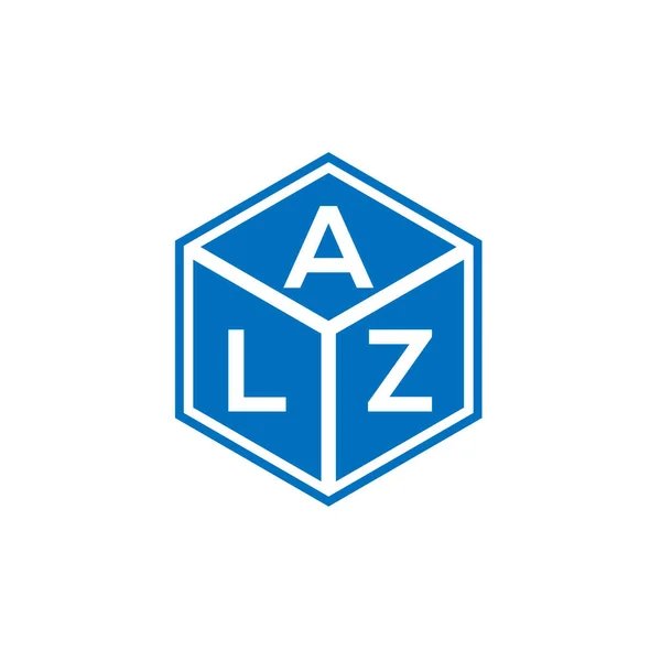 Logo Alz Sfondo Nero Alz Creativo Iniziali Lettera Logo Concetto — Vettoriale Stock