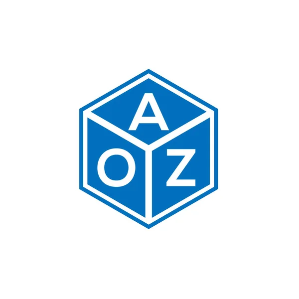 Aoz字母标识的黑色背景设计 Aoz创意首字母首字母标识概念 Aoz字母设计 — 图库矢量图片